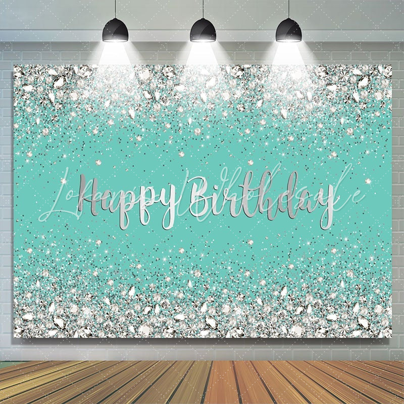 Lofaris Blue and Shiny Diamonds Birthday Photo Decor Backdrop