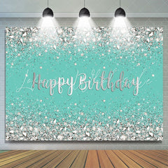 Lofaris Blue and Shiny Diamonds Birthday Photo Decor Backdrop