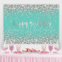 Lofaris Blue and Shiny Diamonds Birthday Photo Decor Backdrop