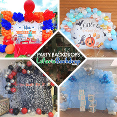 Lofaris Blue Arch Balloon Cloud Star 1st Birthday Backdrop