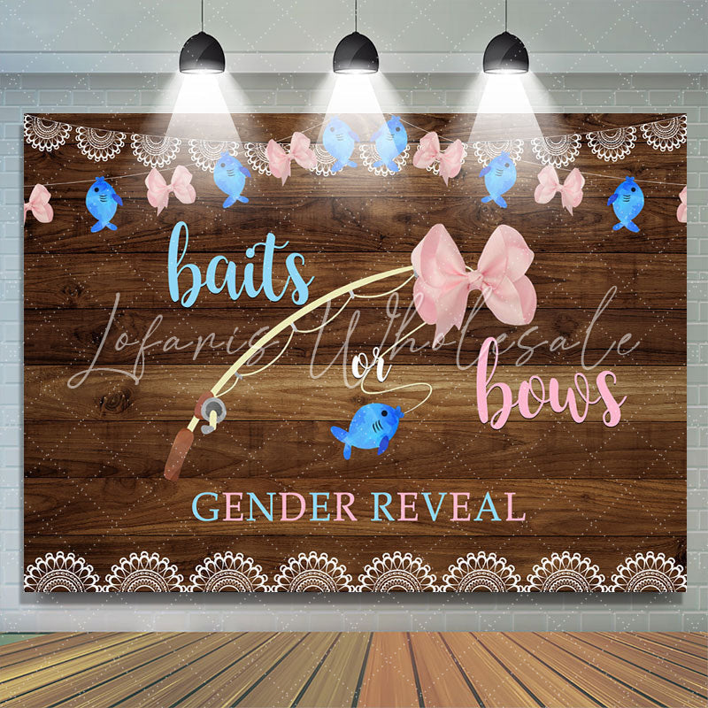 Lofaris Blue Baits Or Pink Bows Baby Shower Backdrop Decoration