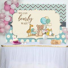 Lofaris Blue Dots Teddy Bear Balloon Baby Shower Backdrop