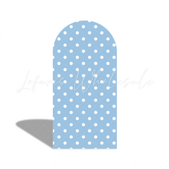 Blue Polka Dot Stripe Elephant Flora Arch Backdrop Wall Cloth Cover For Birthday Baby Shower Gender Reveal Party