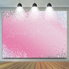 Lofaris Blue Silver Diamond Sparkling Pink Backdrop For Party