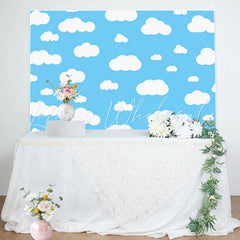 Lofaris Blue Sky White Cloud Cute Simple Birthday Backdrop