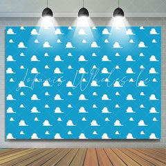 Lofaris Blue Sky White Clouds Kid Happy Birthday Party Backdrop