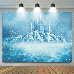 Lofaris Blue Snowmountain With Castle Baby Shower Backdrop