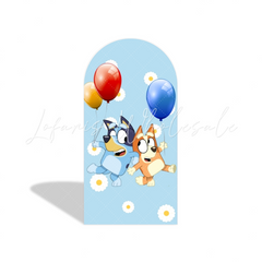 Bluey Happy Birthday Party Arch Backdrop Wall Cloth Cover