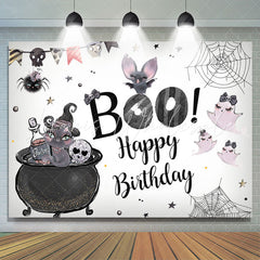 Lofaris Boo! Halloween Themed Birthday Party Backdrop for Girls