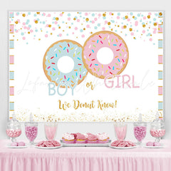 Lofaris Cute Donut Glitter Baby Shower Party Backdrop