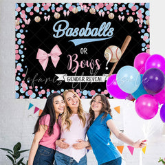 Lofaris Cute Pink and Blue Dots Baby Shower Backdorp