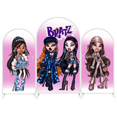 Bratz Happy Birthday Party Arch Backdrop Wall Cloth Cover