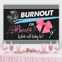 Lofaris Burnout Or Bows What Will Baby Be Shower Backdrop