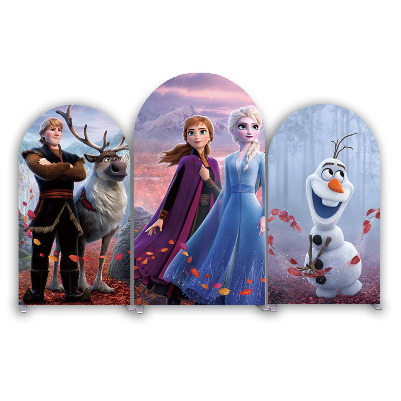 Frozen Theme Birthday Party Arch Backdrop Wall Cloth Cover