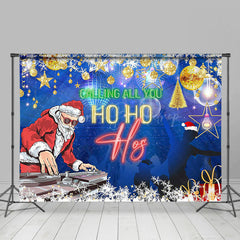 Lofaris Calling All You Ho Hos Disco Christmas Backdrop