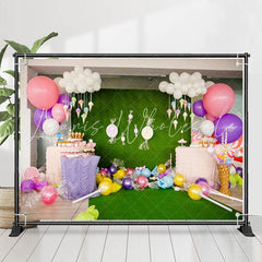 Lofaris Candy Balloons Dessert Party Scene Birthday Backdrop