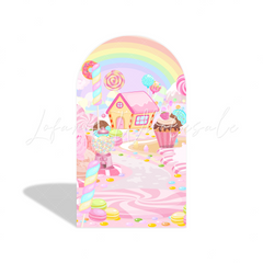 Candy Donut Birthday Baby Shower Party Arch Backdrop Wall Cloth Cover