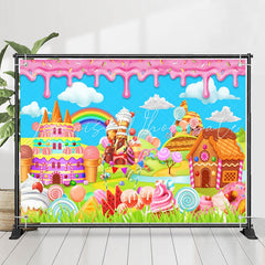 Lofaris Candyland Sweet Dessert Girls Birthday Backdrop