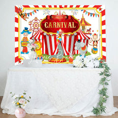 Lofaris Carnival Circus Animal Show Clown Birthday Backdrop