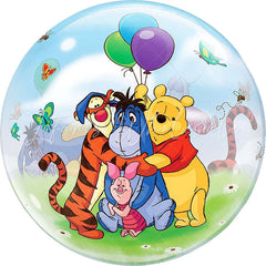 Lofaris Cartoon Animals And Balloons Round Birthday Backdrop