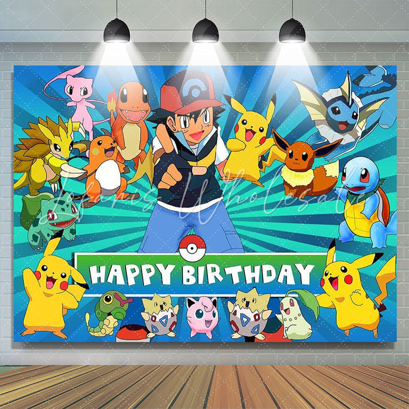 Lofaris Cartoon Baby Animals Kids Happy Birthday Party Photo Backdrop