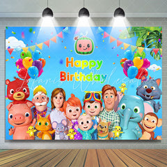 Lofaris Cartoon Film Backdrop for Happy Birthday Family Party