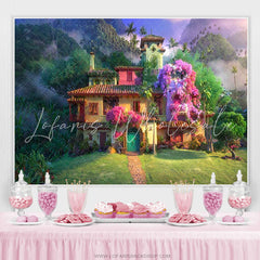 Lofaris Cartoon Magic Nature Forest House Happy Birthday Backdrop