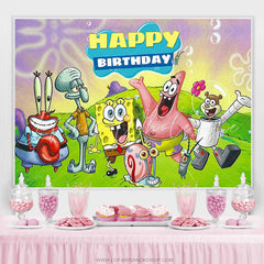 Lofaris Cartoon Movie Character Theme Happy Birthday Backdrop