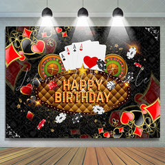 Lofaris Casino Poker Turnplate Sparkling Backdrop For Birthday