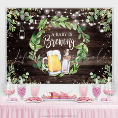 Lofaris Cheers Beer And Pacifier Baby Shower Backdrop