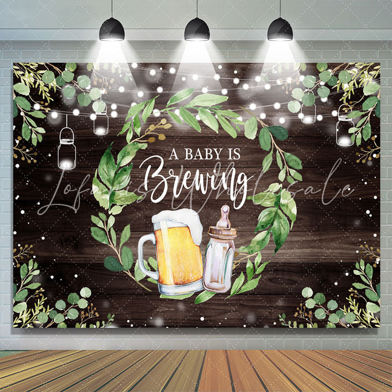 Lofaris Cheers Beer And Pacifier Baby Shower Backdrop