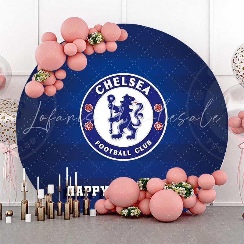 Lofaris Chelsea Football Clue Logo Circle Birthday Backdrop