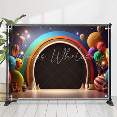 Lofaris Chichi Arch Balloons Colorful 1st Birthday Backdrop