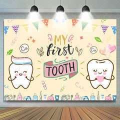 Lofaris Children 1st Birthday Backdrop For First Tooth Party