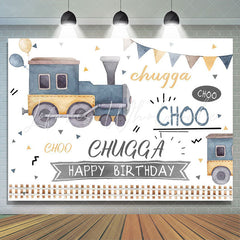 Lofaris Choo Chugga Trains Balloon Birthday Backdrop For Boy