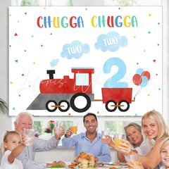 Lofaris Chugga Train 2nd Backdrop For Boy Birthday Party