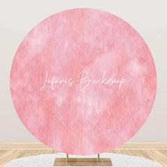 Lofaris Circle Elegant Pink Abstract Texture Birthday Backdrop