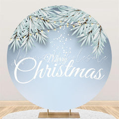 Lofaris Circle Glitter Light White Merry Chrismas Backdrop