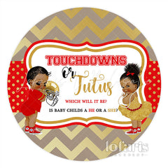 Lofaris Circle Touchdowns Or Jutus Baby Shower Backdrop Banner