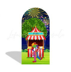 Circus Birthday Baby Shower Party Arch Backdrop Wall Cloth Cover