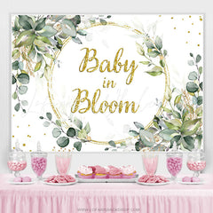 Lofaris Classic Leaves Baby In Bloom Gender Reveal Backdrop