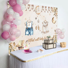 Lofaris Clothes Dress Leaves Socks Gender Reveal Backdrop