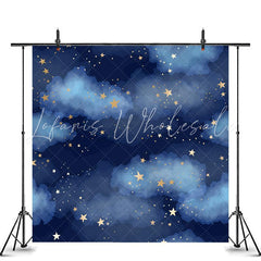 Lofaris Cloud Stars Blue Photo Backdrop for Birthday Party