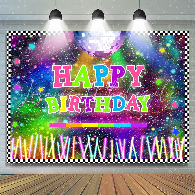 Lofaris Colored Light And Star Bokeh Birthday Party Backdrop