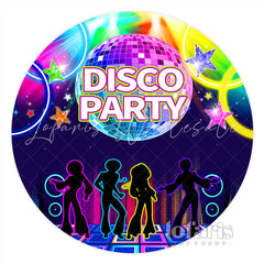 Lofaris Colorful Disco Party Circle Backdrop For Dance Night