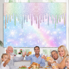 Lofaris Colorful Glitter Bokeh Rainbow Scene Birthday Backdrop