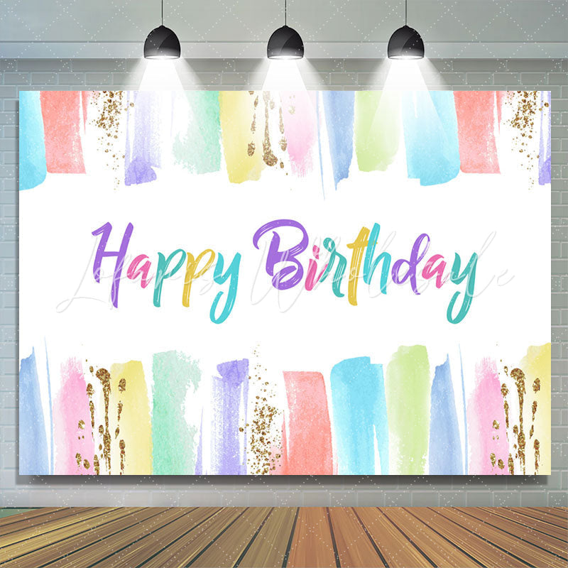 Lofaris Colorful Glitter Painting Backdrop For Birthday Party