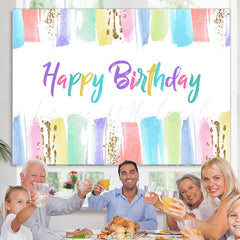 Lofaris Colorful Glitter Painting Backdrop For Birthday Party