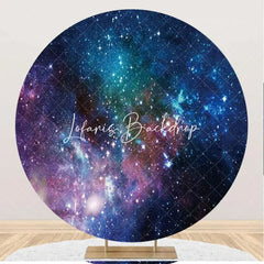 Lofaris Colorful Mysterious Universe Round Birthday Backdrop