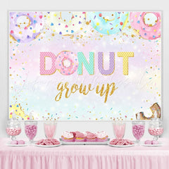 Lofaris Colourful Donuts and Confetti Grow up Party Backdrop